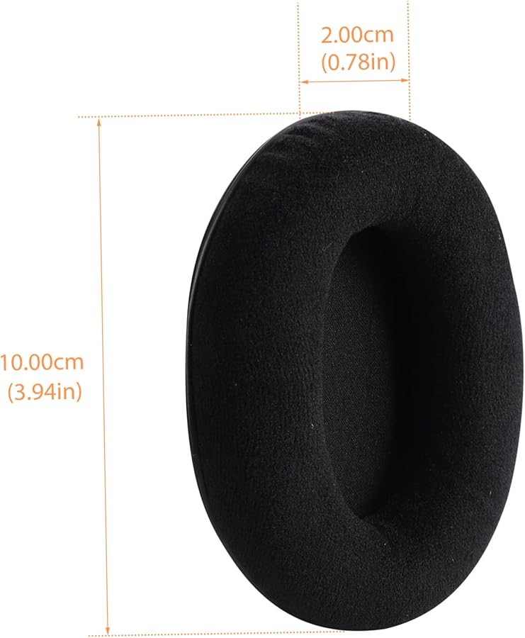 2PCS Black Memory Foam Replacement Ear Pads Covers for HyperX Cloud II Gaming Headset - Image 2